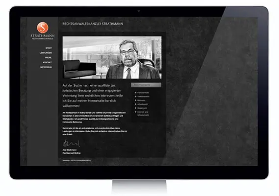 Homepage von Rechtsanwalt Strathmann