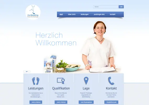 Blogbeitrag zum Podologie Wesseling Website launch