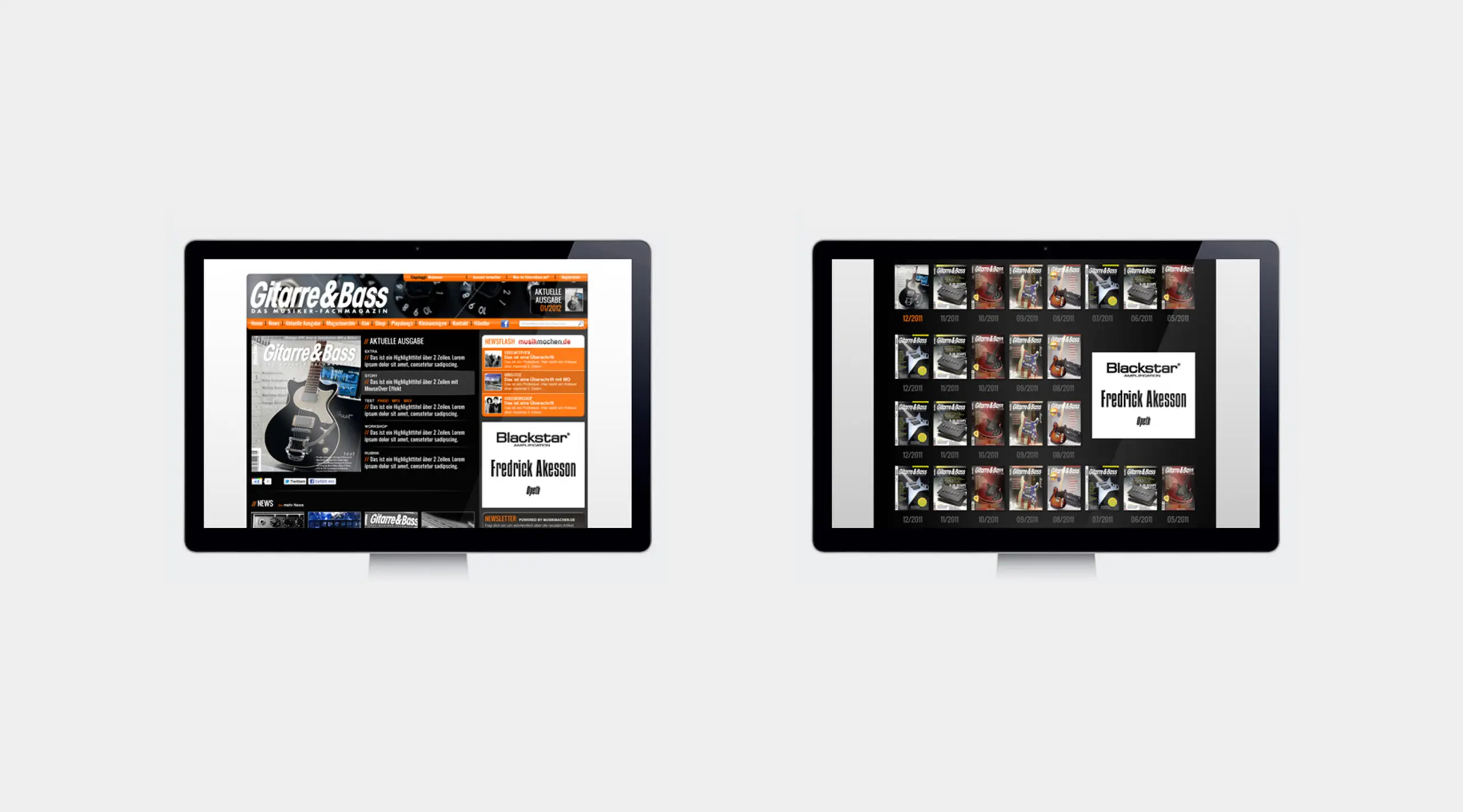Auszug als Screenshot der Website von Gitarre & Bass.