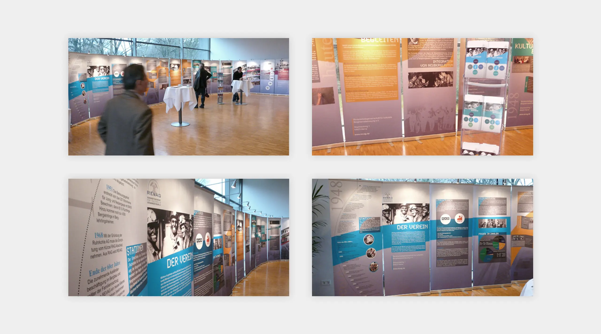 Fotos von der Ausstellung der Messewand von REVAG.
