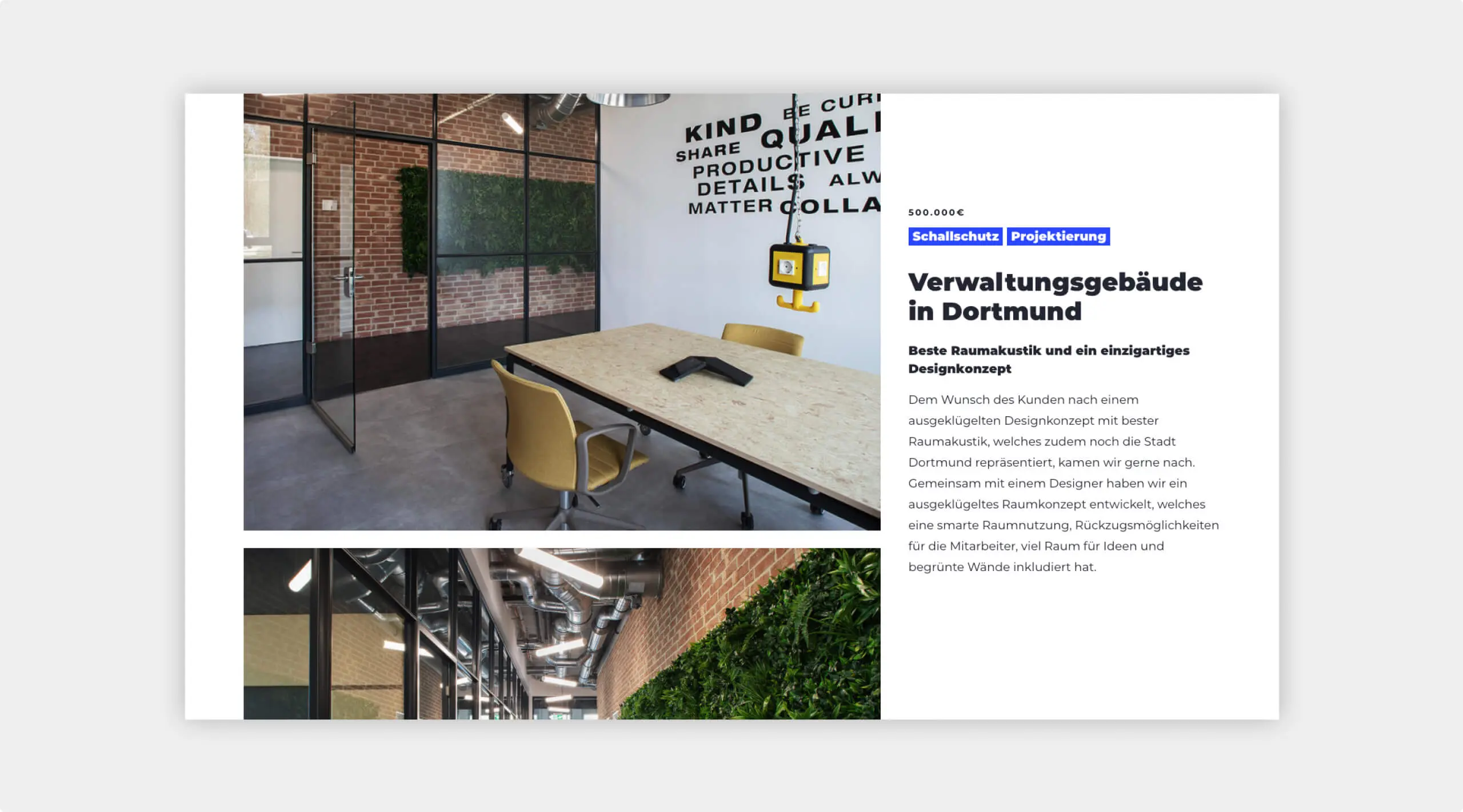 Foto Internetseite Brügge­mann Schall­schutz Essen