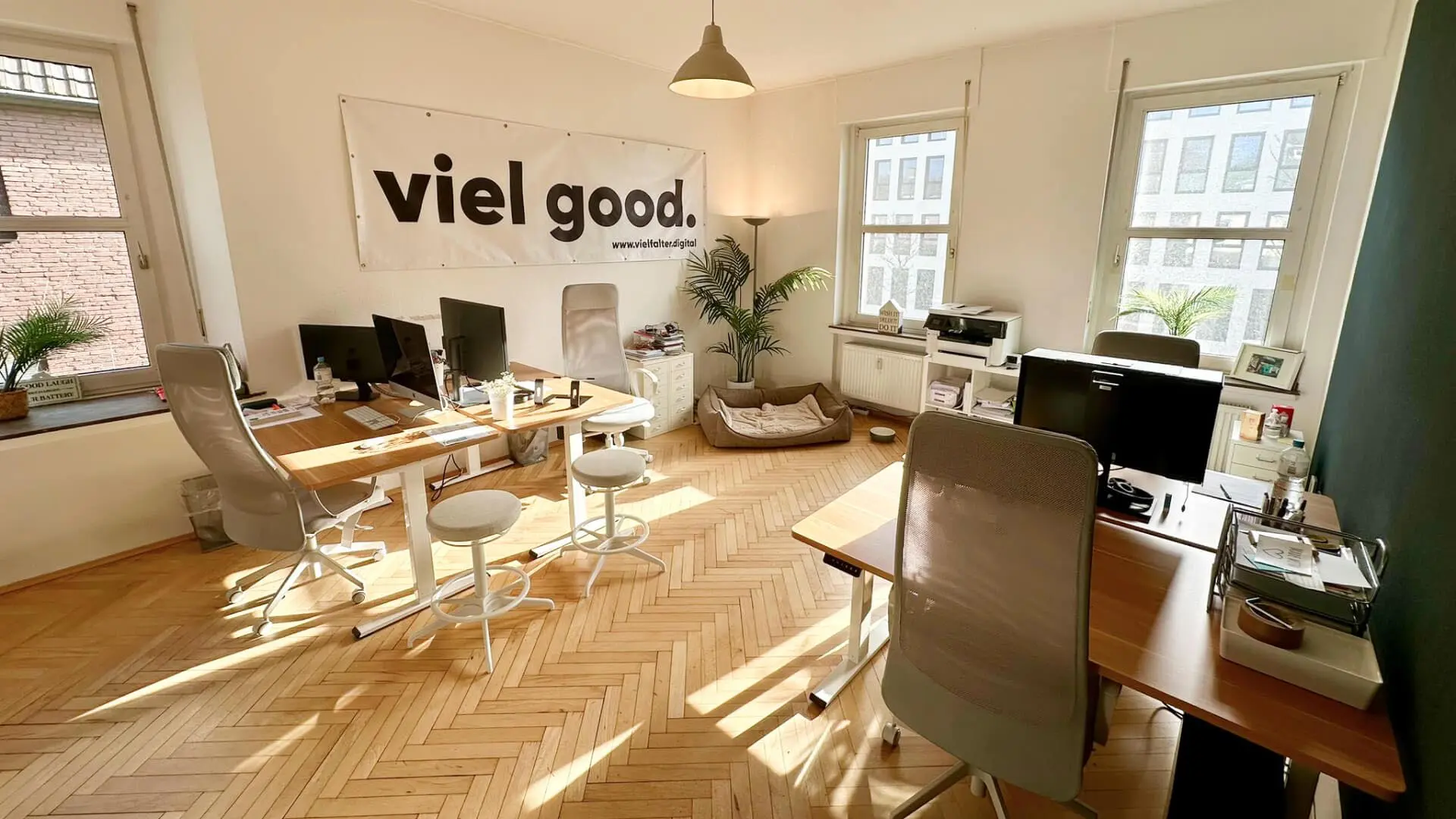 Foto vom Teil des Büros der Vielfalter Werbeagentur in Bottrop.