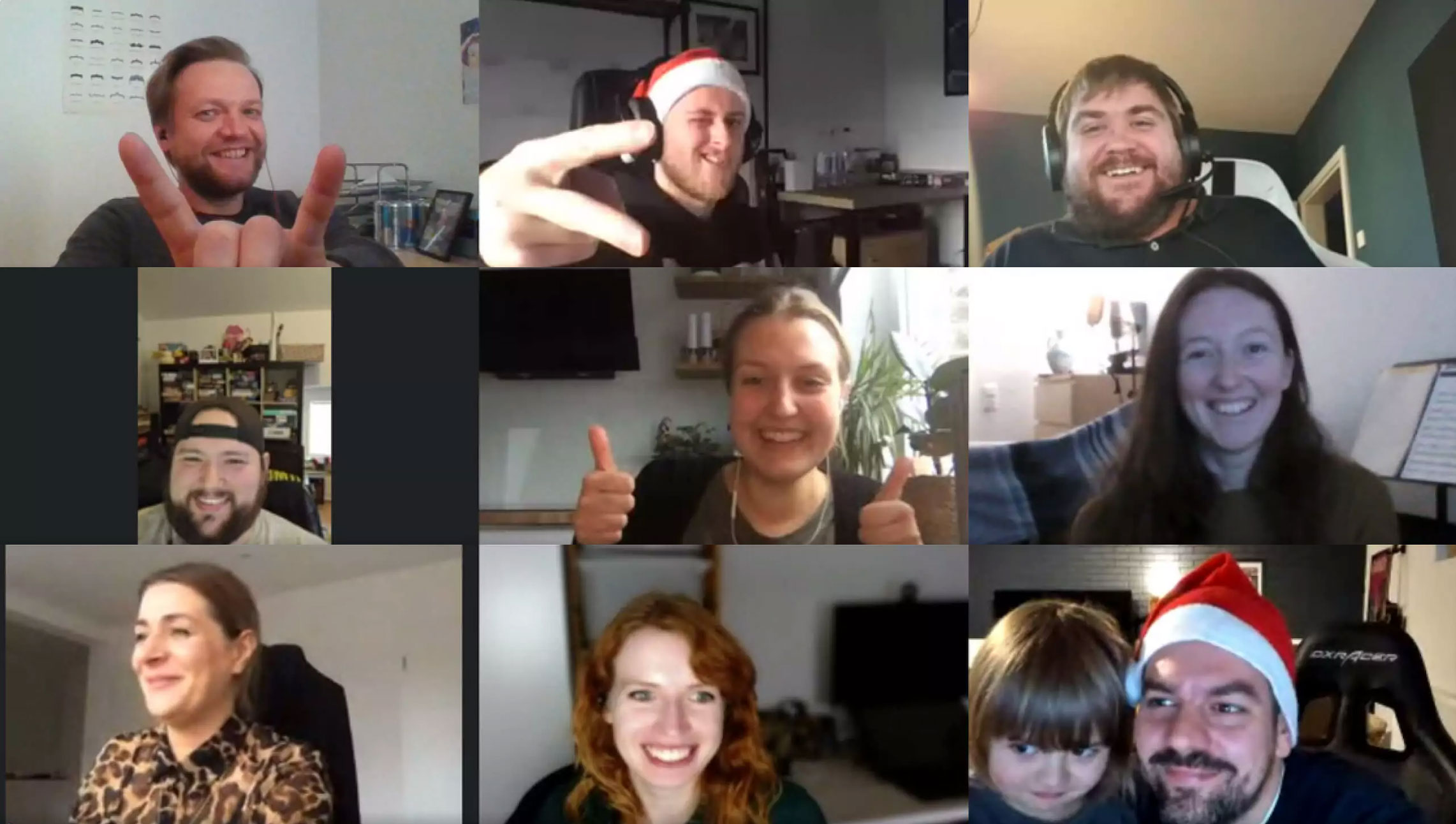 Screenshot vom Team-Meeting der Vielfalter im Video-Call.