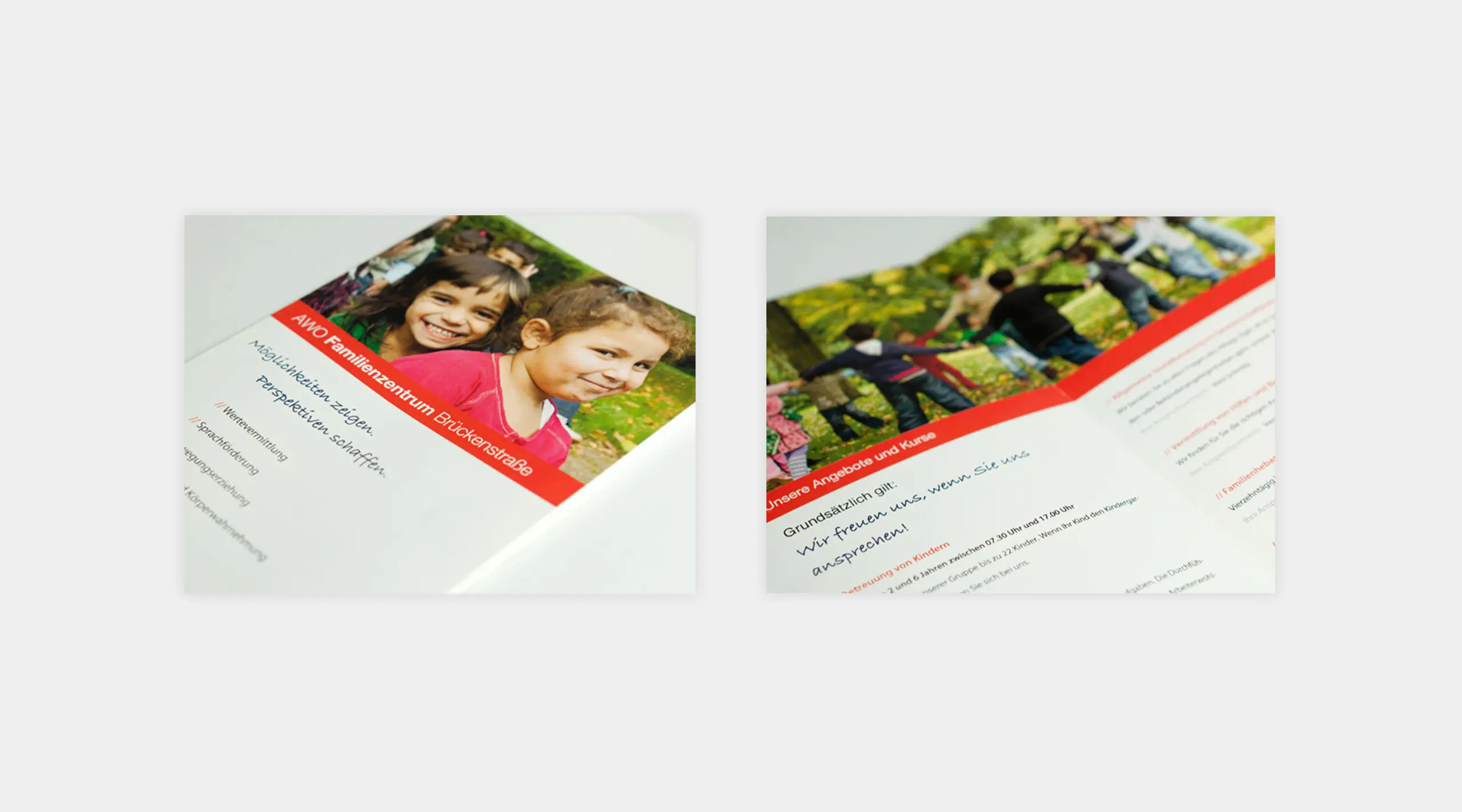 Darstellung des Designs vom Flyer der AWO Gelsenkirchen.