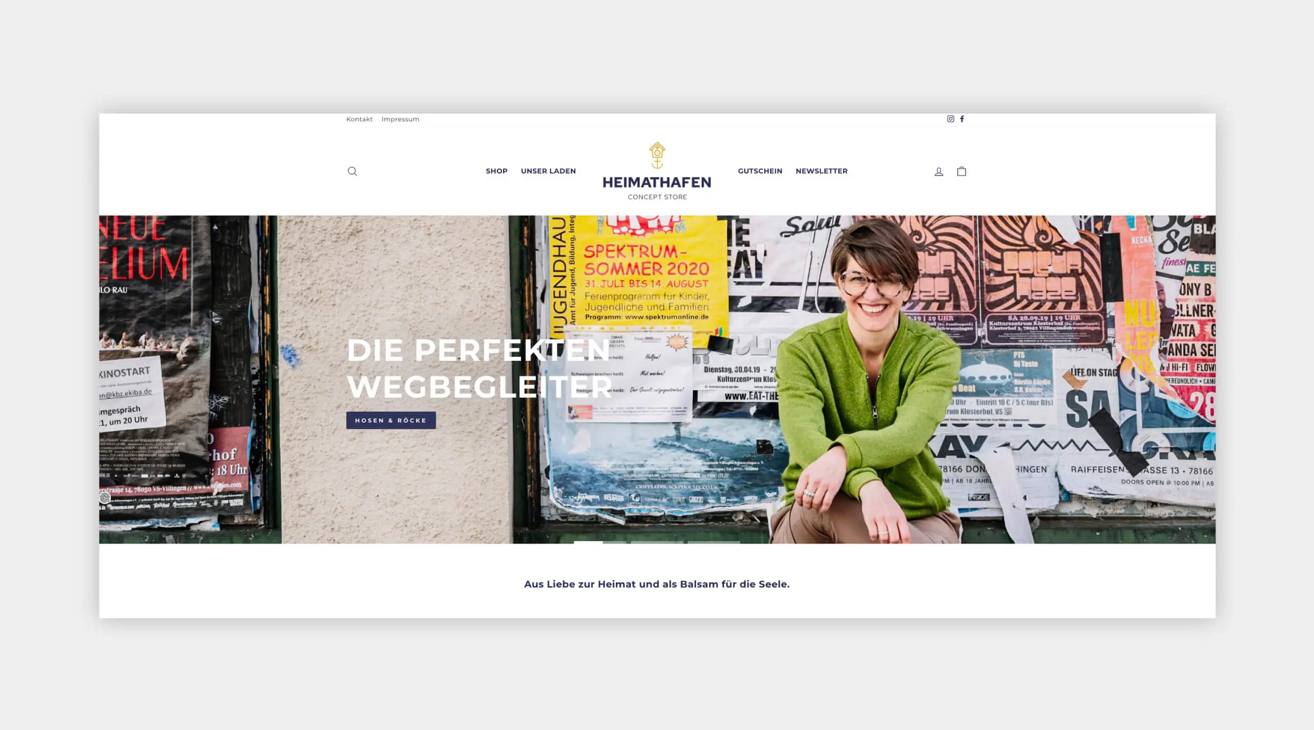 Auszug als Screenshot vom Heimathafen Concept Store Webshop.
