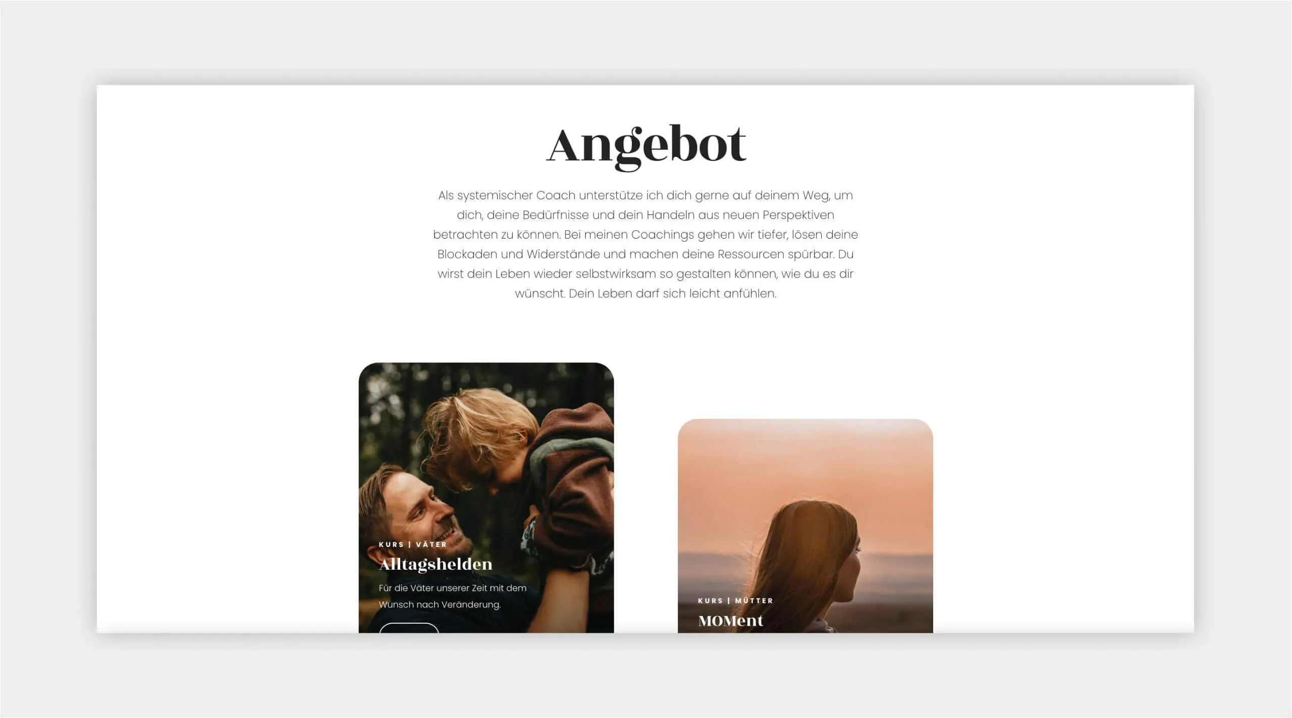 Auszug als Screenshot aus der ReConnect Website Angebot.