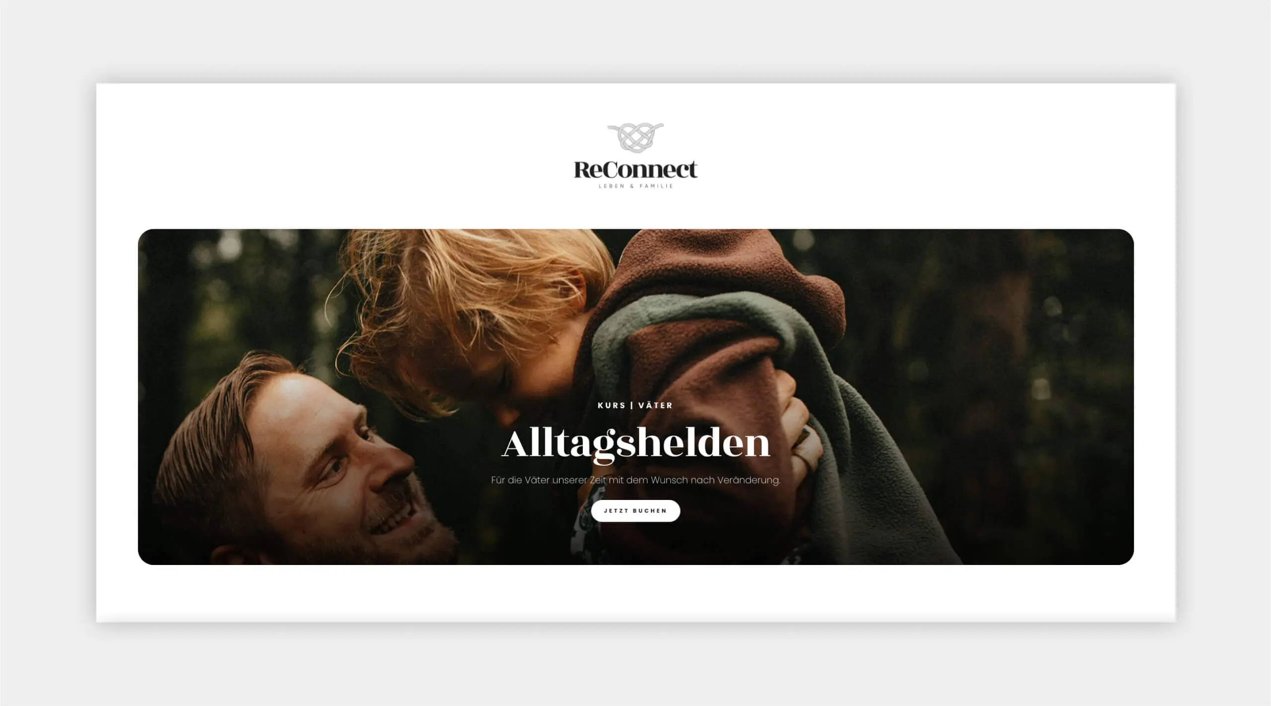 Auszug als Screenshot aus der ReConnect Website Alltagshelden Kurs.