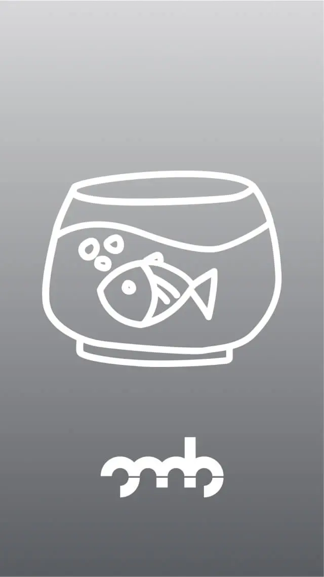 Motiv Selbstachtung mit Fisch in einem Glas.
