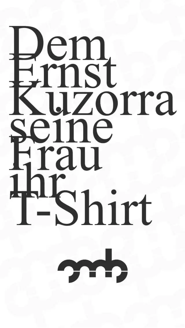 Ernst Kuzorra Schriftzug auf weißem Hintergrund.