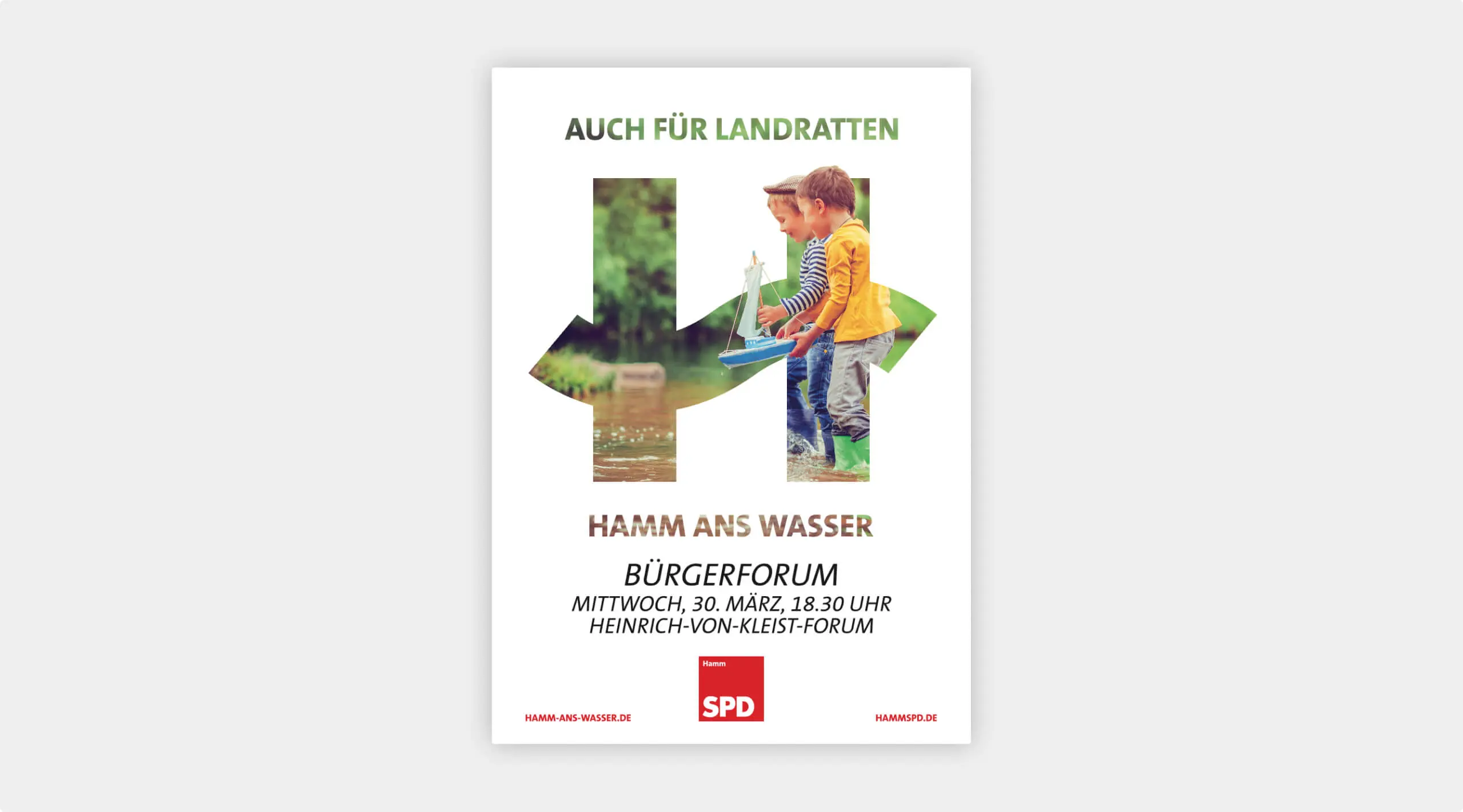 Hamm ans Wasser SPD Plakat