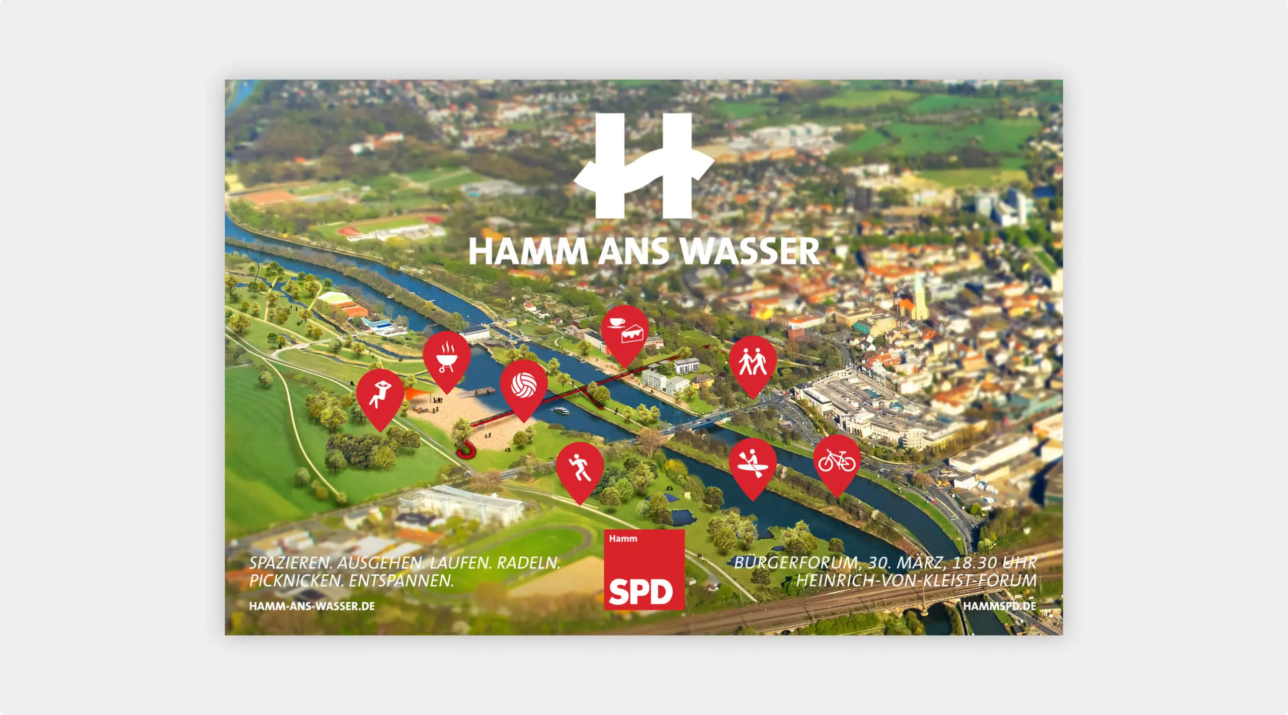 Hamm ans Wasser SPD Plakat