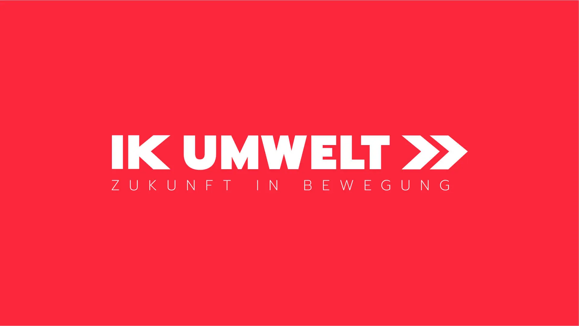 IK Umwelt Logo auf Rot.